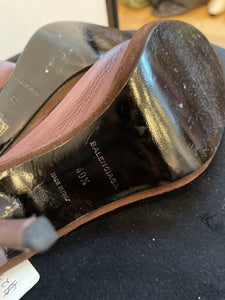 Leather Balenciaga strap heels