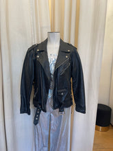 Load image into Gallery viewer, Vintage heavy leather motorcycle jacket