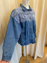 Load image into Gallery viewer, Vintage Together! Denim jacket with lace panels