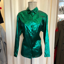 Load image into Gallery viewer, Vintage Blair Green Iridescent Blouse