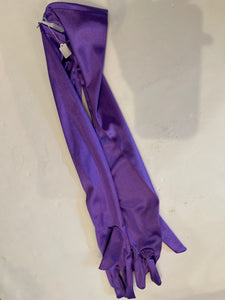 Purple spandex gloves