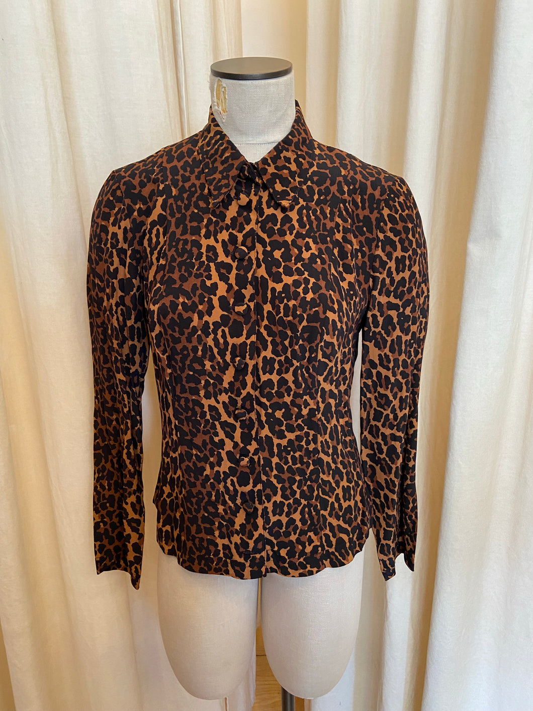 Vintage betsey Johnson cheetah blouse