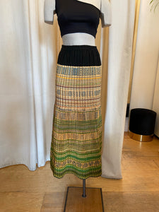 Accordion pleated ethnic skirt