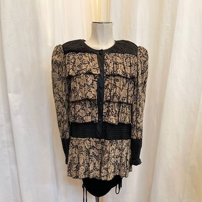 Vintage Celeste Black and brown patterned Jacket