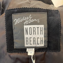Load image into Gallery viewer, Vintage Michael Hoban North Beach Black Suede Jacket with Brown Leather