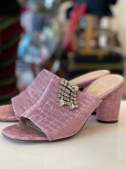 Pink Stuart Weitzman slide