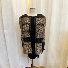 Load image into Gallery viewer, Vintage Celeste Black and brown patterned Jacket