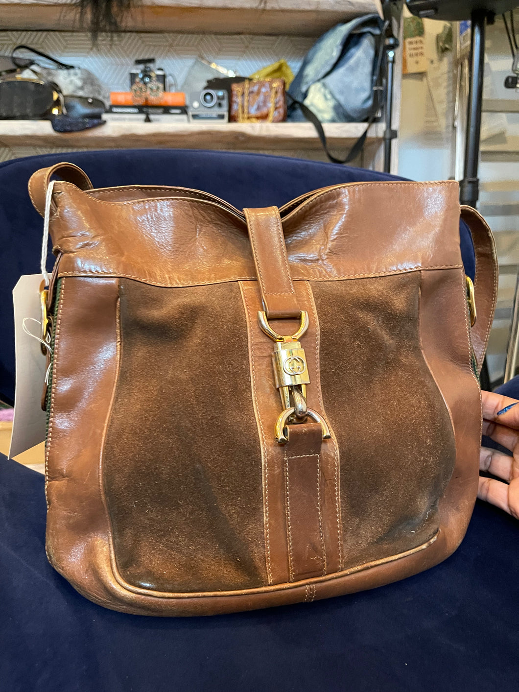 Vintage Suede Gucci hobo bag