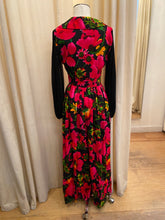 Load image into Gallery viewer, Vintage floral palazzo pants jumpsuit with sheer sleeves
