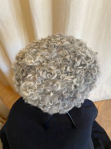 Vintage grey curly cap