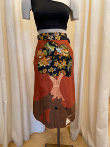 Vintage folklore wrap skirt
