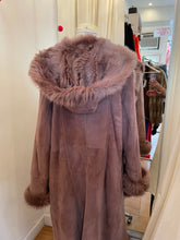 Load image into Gallery viewer, Lafayette 148 mauve shearling coat