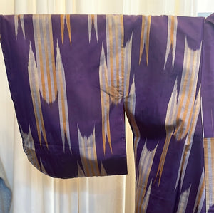 Purple Silver and Gold Kimono