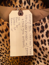 Load image into Gallery viewer, Vintage Valentino leopard structured blazer with removable gold pins