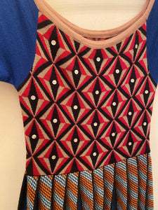 Maxhosa by Laduma contrasting print knit dress