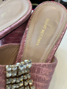 Pink Stuart Weitzman slide