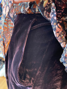 Silk velvet trouser