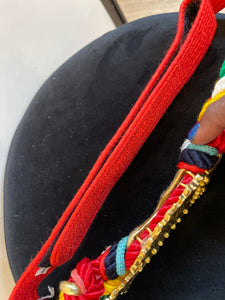 Red braided artisan fish belt
