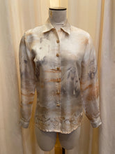Load image into Gallery viewer, Escada silk horse motif button up shirt