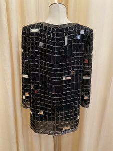 Vintage 80s Fabrica black top with mirrors