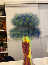 Load image into Gallery viewer, Vintage Macy’s marabou blue and green feather hat