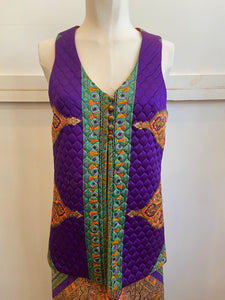 Vintage 60s Jovi 2pc quilted vest and skirt set