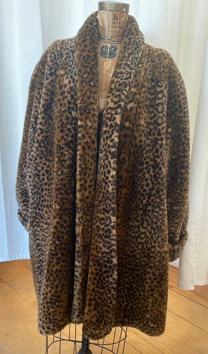 Vintage Monterey Fashions Faux Fur Swing Coat