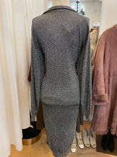 Load image into Gallery viewer, Della -knit sliver shimmer dress dead-stock vintage