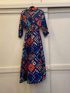 Vintage 70s op art graphic palazzo jumpsuit