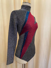 Load image into Gallery viewer, Contemporary new Bowie lightning bolt metallic bodysuit