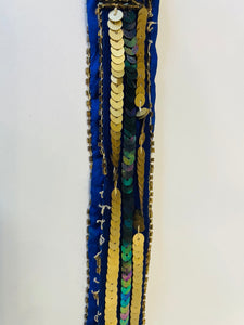 Royal blue purple sequin dress